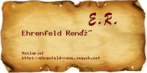Ehrenfeld René névjegykártya